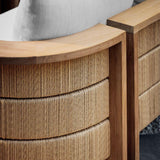 Bali 86" Natural Teak Outdoor Sofa with.