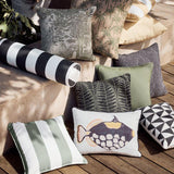 Sunbrellainkblkstripe Bolsterplw.