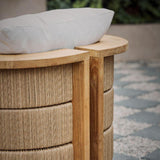 Bali Natural Teak Outdoor Lounge Chair w.