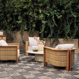 Bali Natural Teak Outdoor Lounge Chair w.