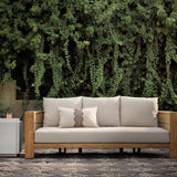 Bali 86" Natural Teak Outdoor Sofa with.