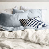Yarra Stripe Fringe 24"x16" Deep Indigo.