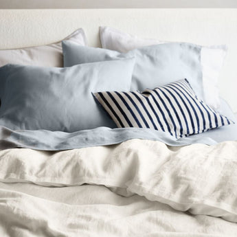 Yarra Stripe Fringe 24"x16" Deep Indigo.