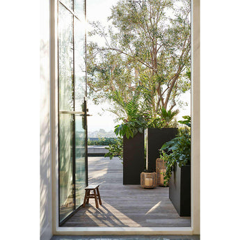 Walker Square Black Planter 15.75".