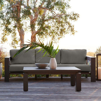 Walker Outdoor Metal Sofa with Graphite.