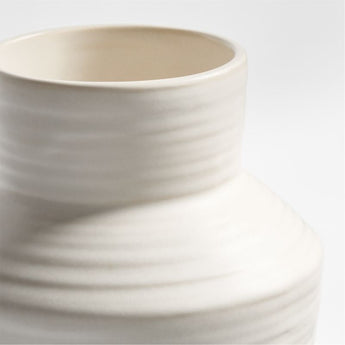 "Cadeau Large 10"" White Vase".