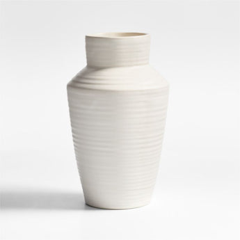 "Cadeau Large 10"" White Vase".