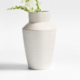 "Cadeau Large 10"" White Vase".