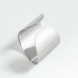 Caesna Mirror Stainless Steel Metal Napkin Rings, Set of 2.