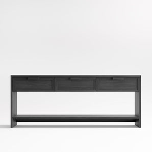 Calypso Rectangular Wood Storage Console Table