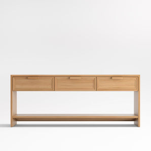 Calypso Rectangular Wood Storage Console Table