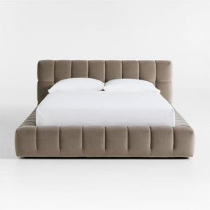 Cambria Warm Velvet Tufted Upholstered Bed