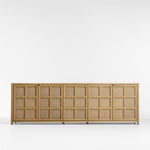 Campagna Rattan and Natural Oak Wood Storage Media Console