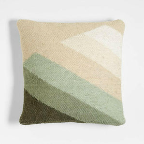 Cascade Angled Kilim Throw Pillow with Feather Insert 20 x 20"