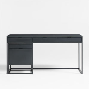 Casement Metal Desk with File Cabinet