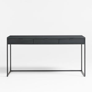 Casement Metal Desk with Glass Top