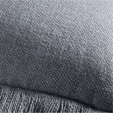 Casual Textured Fringe 23x23 Smoke Blue.
