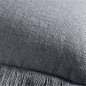 Casual Textured Fringe 23x23 Smoke Blue.