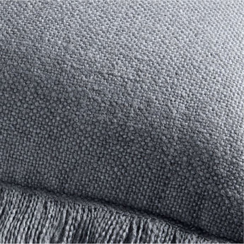 Casual Textured Fringe 23x23 Smoke Blue.