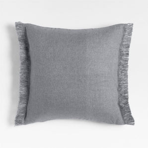 Casual Textured Fringe 23x23 Smoke Blue.
