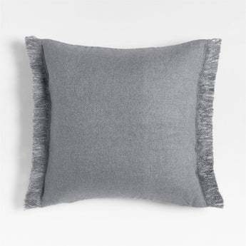 Casual Textured Fringe 23x23 Smoke Blue.