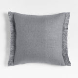 Casual Textured Fringe 23x23 Smoke Blue.