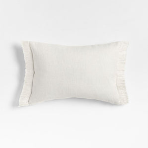 Casual Textured Fringe Throw Pillow with