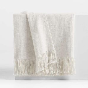 Casual Textured Fringe Throw Blanket