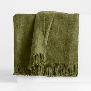 Casual Textured Fringe Throw Blanket