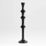 Century Black Acacia Wood Taper Candle Holder 20".
