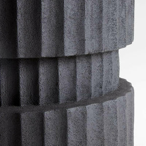 Cerca Black Resin and Glass Fiber Indoor/Outdoor Side Table.