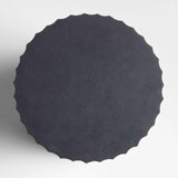 Cerca Black Resin and Glass Fiber Indoor/Outdoor Side Table.