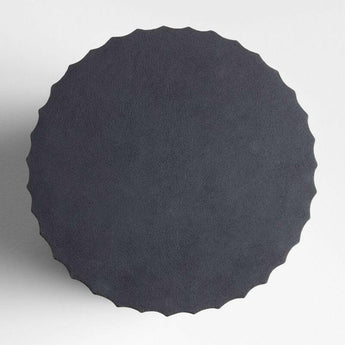Cerca Black Resin and Glass Fiber Indoor/Outdoor Side Table.