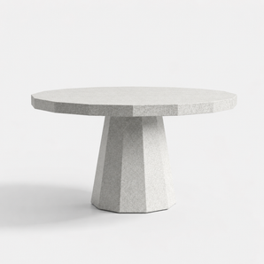 Ari 60" Concrete and Resin Round Outdoor Pedestal Dining Table
