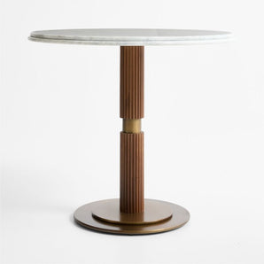 Chelsea 36" Carrara Marble and Walnut Ro.