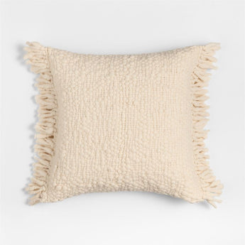 "Chunky Woven Wool Fringe 23""x23"" Arct.