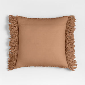 "Chunky Woven Wool Fringe 23""x23"" Sier.