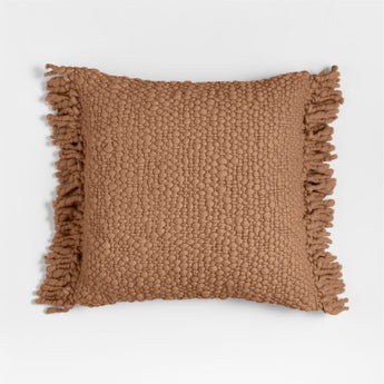 "Chunky Woven Wool Fringe 23""x23"" Sier.