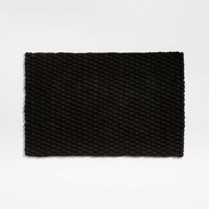 Chunky Weave Performance Black Indoor/Outdoor Doormat 24"x36"'.