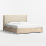 Clairemont Natural Oak Wood Upholstered.