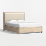 Clairemont Natural Oak Wood Upholstered.