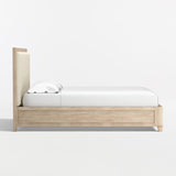 Clairemont Natural Oak Wood Upholstered.