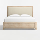 Clairemont Natural Oak Wood Upholstered.