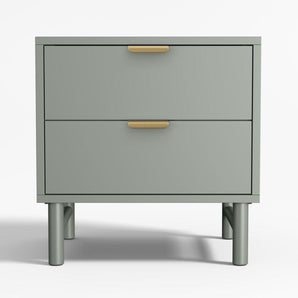 Kids Classic Wood 2-Drawer Nightstand