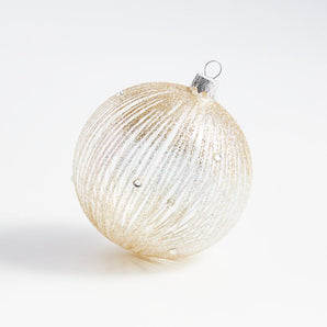 Glittered Glass Ball Christmas Tree Ornament