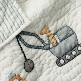Construction Crossing Crib Quilt.