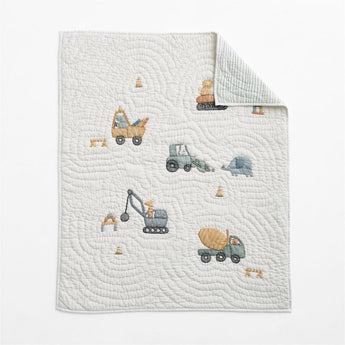 Construction Crossing Crib Quilt.
