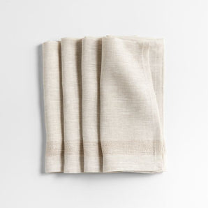 Conrad Dark Natural Linen Napkins, Set of 4