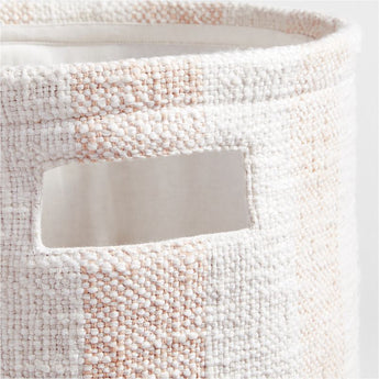 Cove Stripe Shelf Bin El Pink.