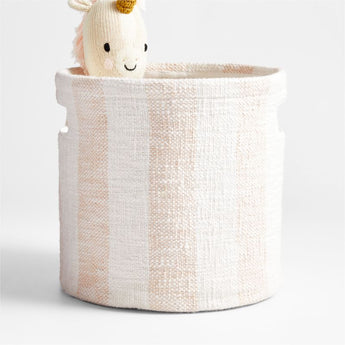 Cove Stripe Shelf Bin El Pink.